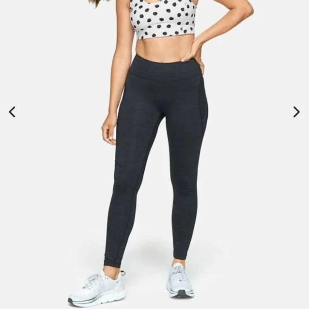 Outdoor Voices Black Heather Techsweat Leggings Size Small